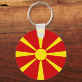 Flagge Nordmakedonien Schlüsselanhänger (Vorderseite)