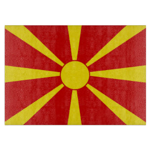 Flagge Nordmakedonien Schneidebrett