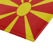 Flagge Nordmakedonien Schneidebrett (Ecke)
