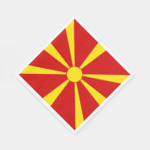 Flagge Nordmakedonien Serviette (Ecke)