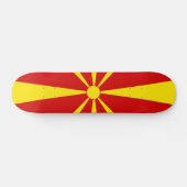 Flagge Nordmakedonien Skateboard (Horizontal)