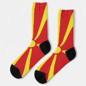 Flagge Nordmakedonien Socken (Linkes Detail)