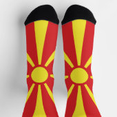 Flagge Nordmakedonien Socken (Oben)