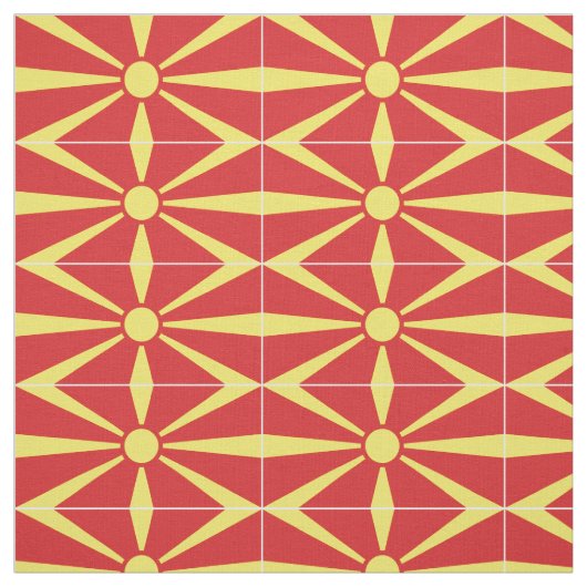 Flagge Nordmakedonien Stoff (Muster)