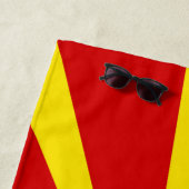 Flagge Nordmakedonien Strandtuch (Beispiel)