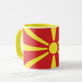 Flagge Nordmakedonien Tasse (Vorderseite Links)