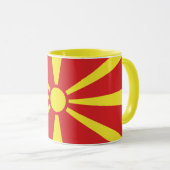 Flagge Nordmakedonien Tasse (VorderseiteRechts)