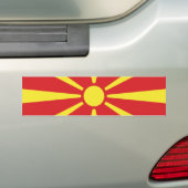 Flagge Nordmakedoniens Autoaufkleber (Auf Auto)
