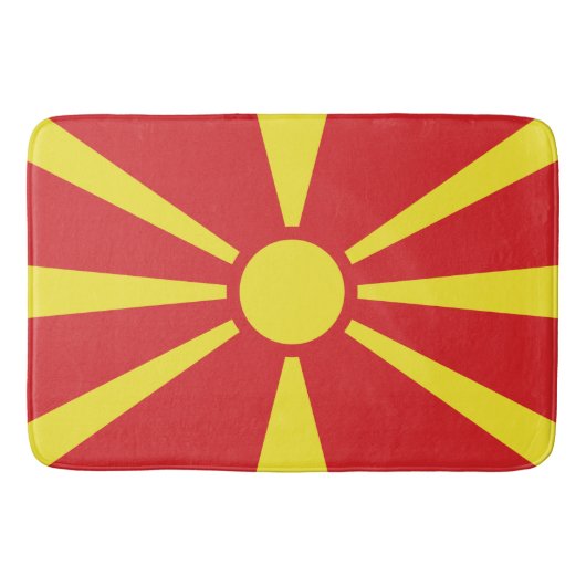 Flagge Nordmakedoniens Badematte (Vorderseite)