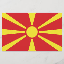 Flagge Nordmakedoniens Briefpapier