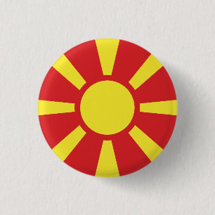 Flagge Nordmakedoniens Button