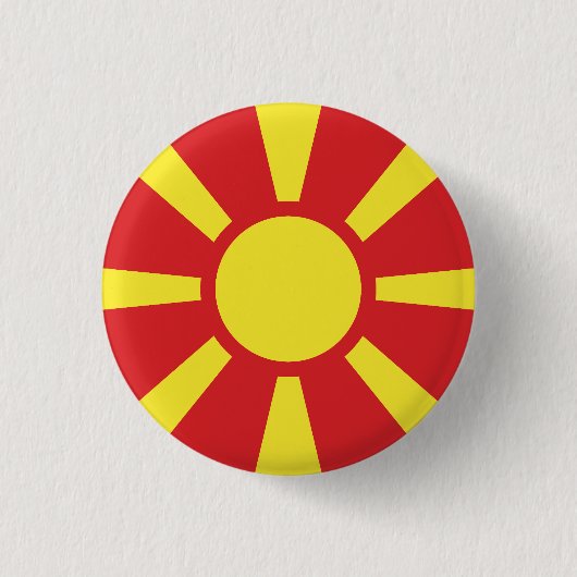 Flagge Nordmakedoniens Button (Vorderseite)