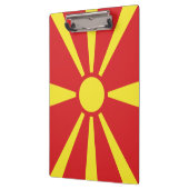 Flagge Nordmakedoniens Klemmbrett (Links)