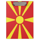 Flagge Nordmakedoniens Klemmbrett (Vorderseite)