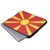 Flagge Nordmakedoniens Laptopschutzhülle (Vorne Knopf)