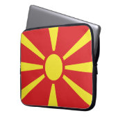 Flagge Nordmakedoniens Laptopschutzhülle (Vorderseite Links)