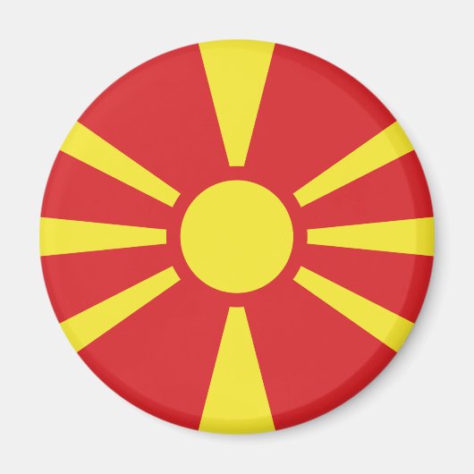 Flagge Nordmakedoniens Magnet (Vorne)