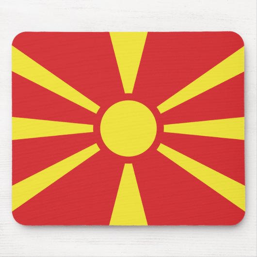 Flagge Nordmakedoniens Mousepad (Vorne)