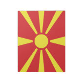 Flagge Nordmakedoniens Notizblock (Rotiert)