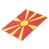 Flagge Nordmakedoniens Notizblock (angewinkelt)