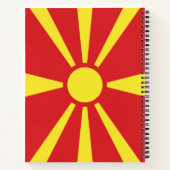 Flagge Nordmakedoniens Notizblock (Rückseite)