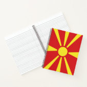 Flagge Nordmakedoniens Notizblock (Innenseite)