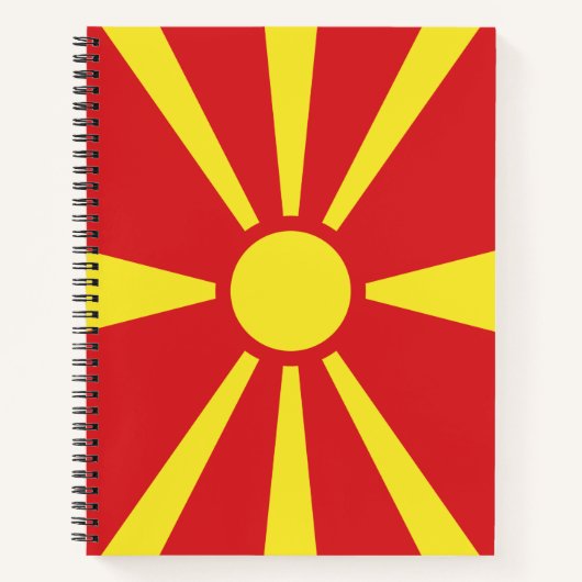 Flagge Nordmakedoniens Notizblock (Vorderseite)