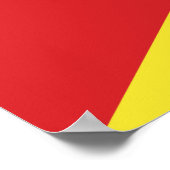 Flagge Nordmakedoniens Poster (Ecke)