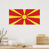 Flagge Nordmakedoniens Poster (Küche)