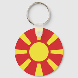 Flagge Nordmakedoniens Schlüsselanhänger