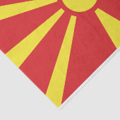Flagge Nordmakedoniens Seidenpapier (Ausschnitt)