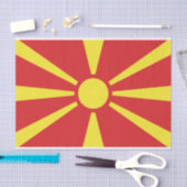 Flagge Nordmakedoniens Seidenpapier (Handwerk)