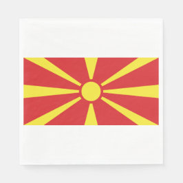 Flagge Nordmakedoniens Serviette