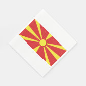 Flagge Nordmakedoniens Serviette (Ecke)