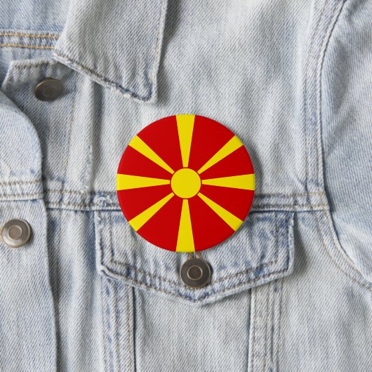Flagge Nordmazedoniens Button (Beispiel)