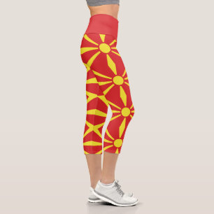 Flagge Nordmazedoniens Capri Leggings