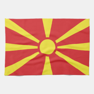 Flagge Nordmazedoniens Geschirrtuch