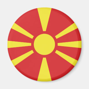 Flagge Nordmazedoniens Magnet