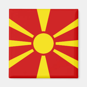Flagge Nordmazedoniens Magnet
