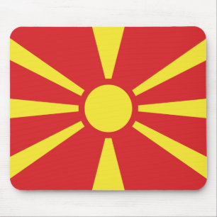 Flagge Nordmazedoniens Mousepad
