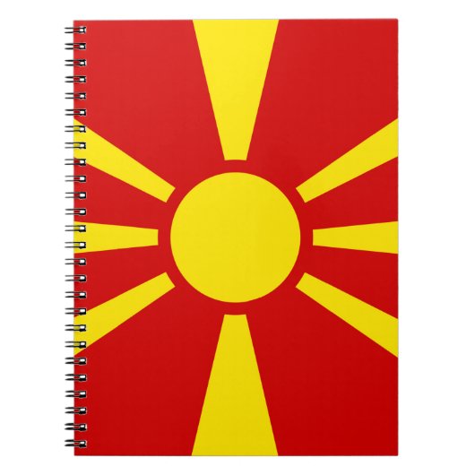 Flagge Nordmazedoniens Notizblock (Vorderseite)