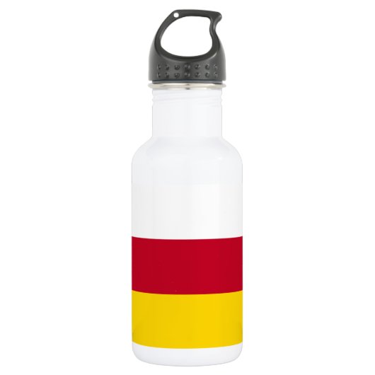 Flagge Nordossetiens Edelstahlflasche (Vorderseite)