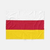 Flagge Nordossetiens Fleecedecke (Vorderseite (Horizontal))