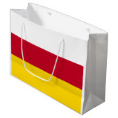 Flagge Nordossetiens Große Geschenktüte (Vorderseite Schrägansicht)