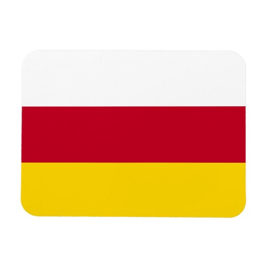 Flagge Nordossetiens Magnet (Horizontal)