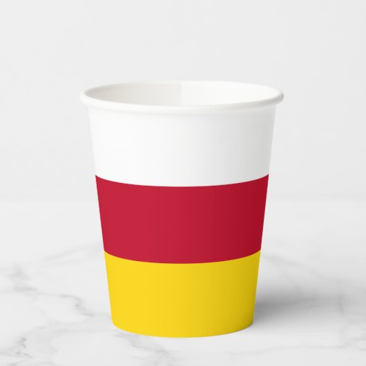 Flagge Nordossetiens Pappbecher (Links)