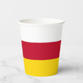 Flagge Nordossetiens Pappbecher (Vorderseite)