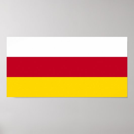 Flagge Nordossetiens Poster (Vorne)