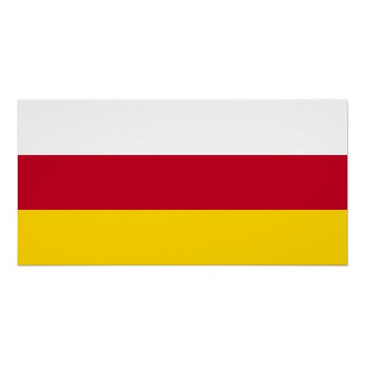 Flagge Nordossetiens Poster (Vorderseite)
