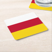 Flagge Nordossetiens Rechteckiger Pappuntersetzer (angewinkelt)